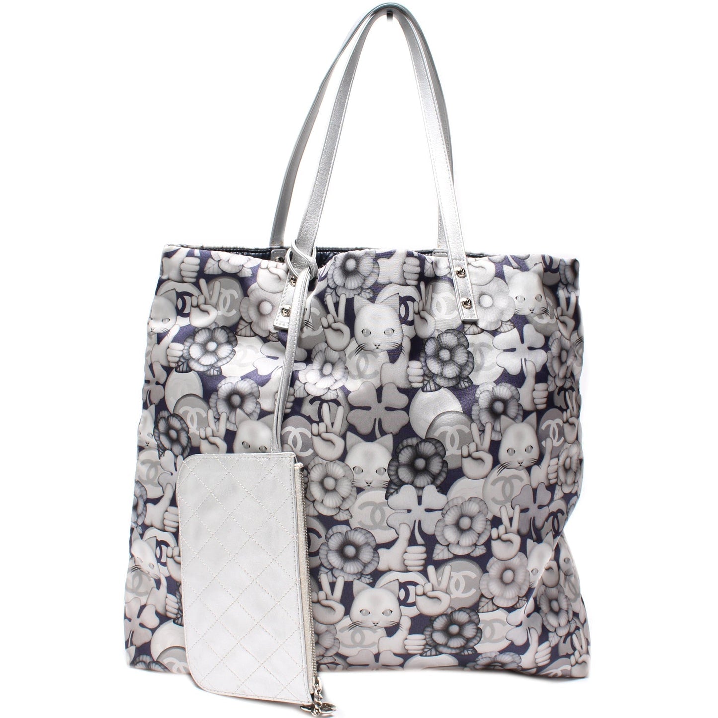 Chanel Emoticon Nylon Shopping Tote Bag