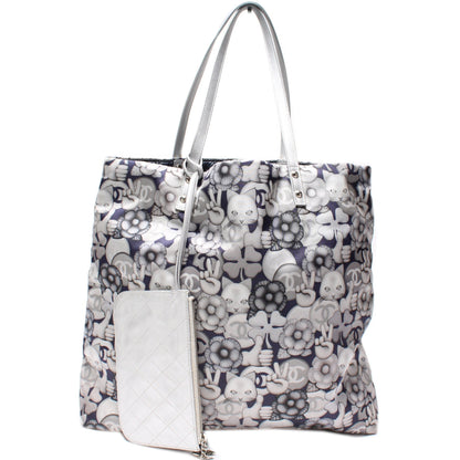Chanel Emoticon Nylon Shopping Tote Bag
