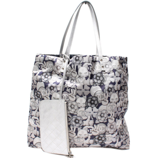 Chanel Emoticon Nylon Shopping Tote Bag