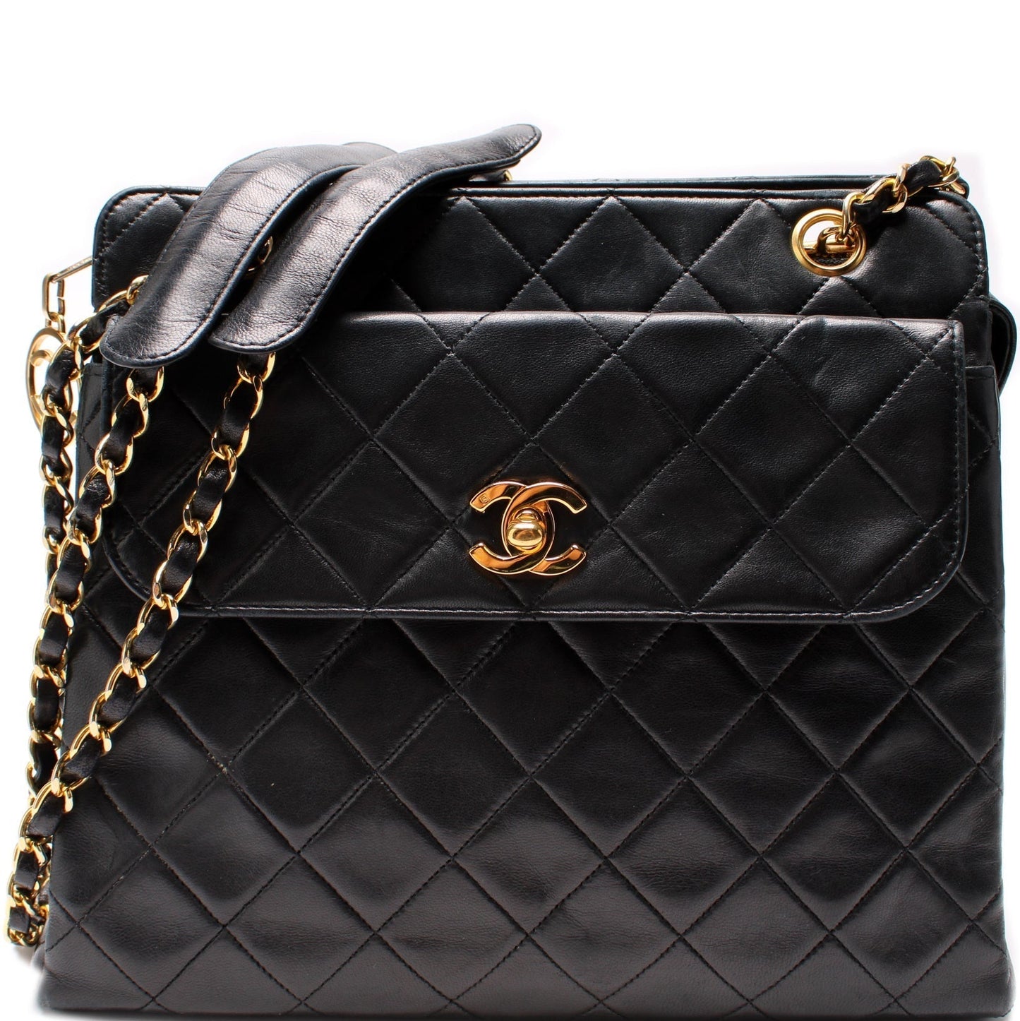 Chanel CC Front Pocket Shoulder Lambskin   1M Bag