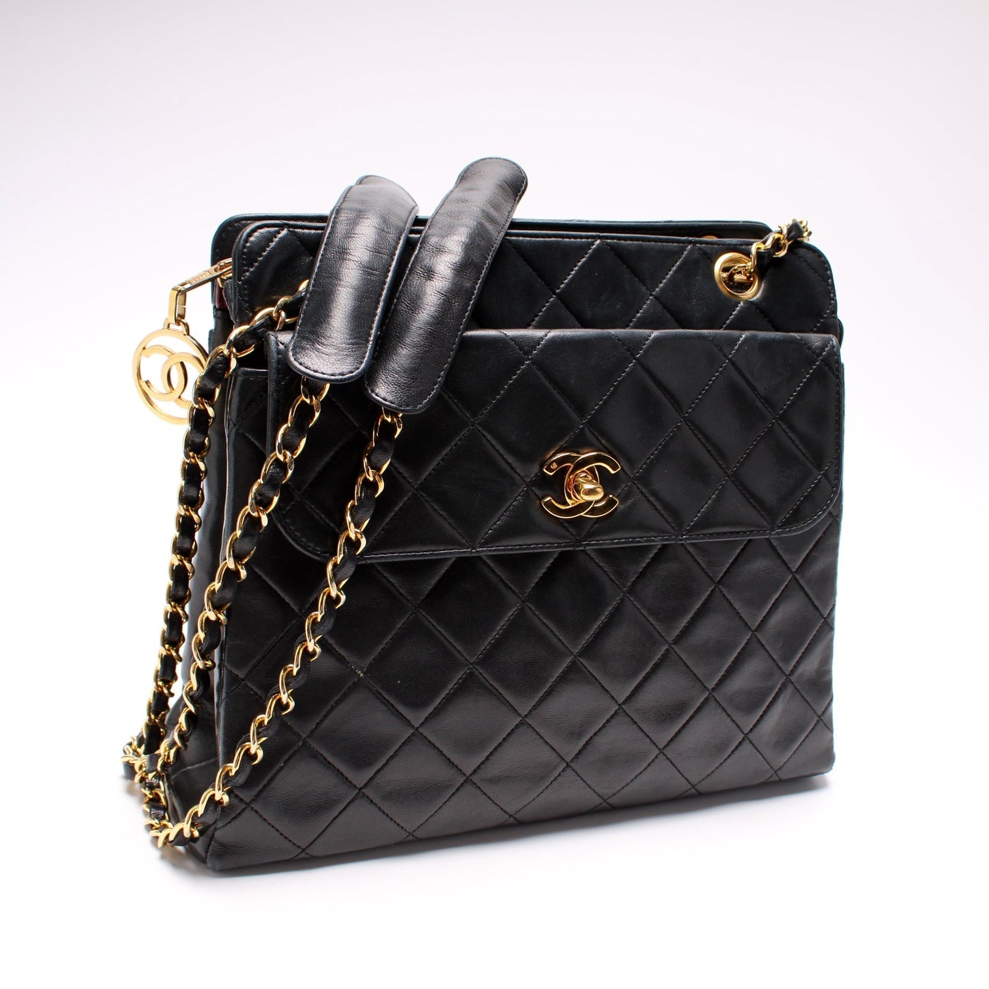 Chanel CC Front Pocket Shoulder Lambskin   1M Bag
