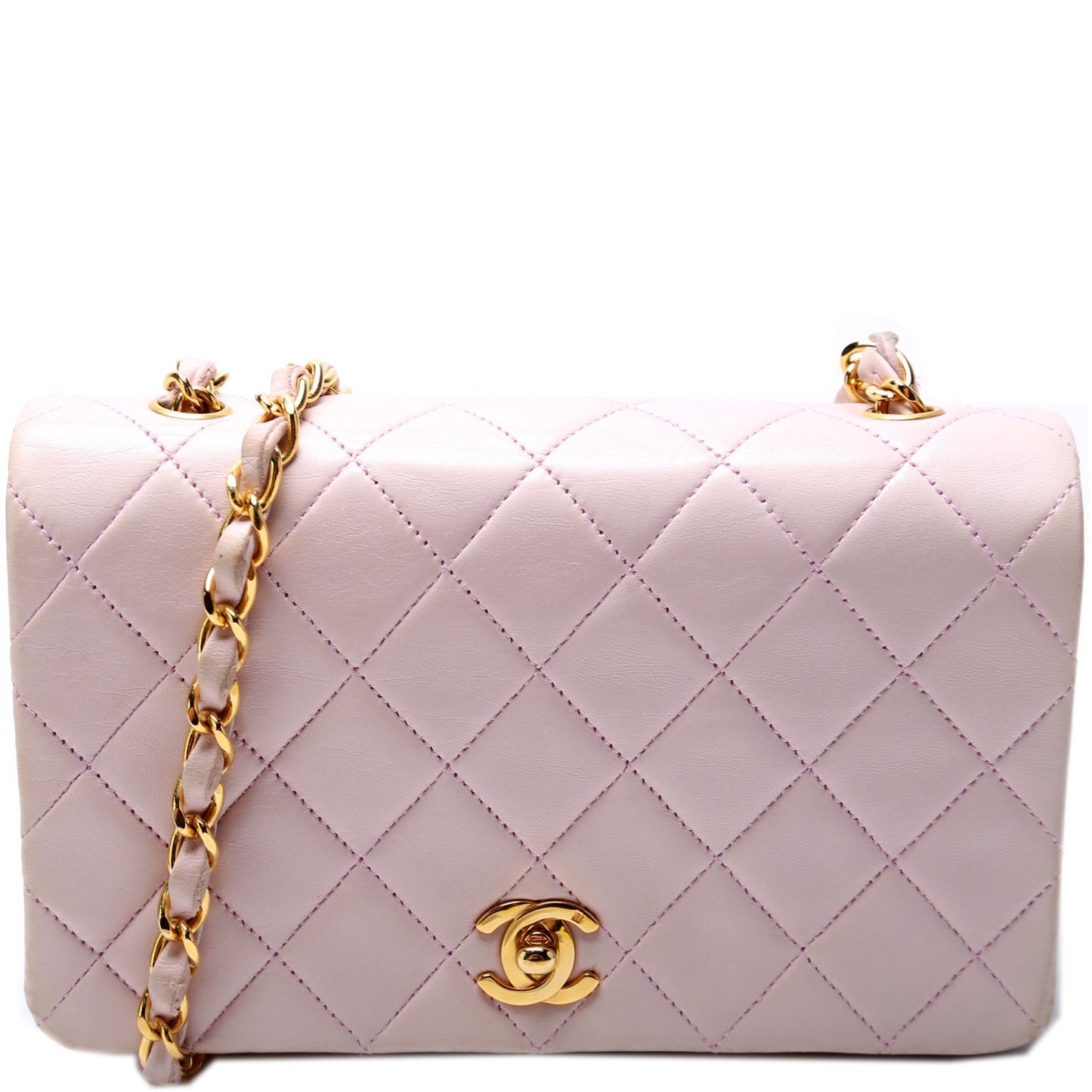 Chanel CC Full Flap Mini Quilted Lambskin   Bag