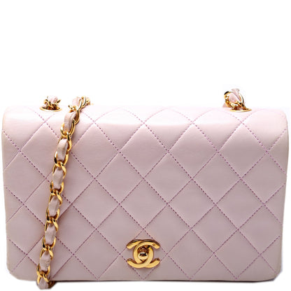 Chanel CC Full Flap Mini Quilted Lambskin   Bag