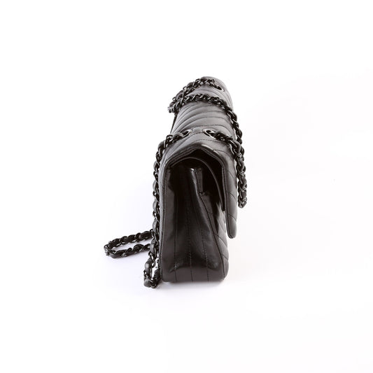 Chanel Classic Flap Medium Chevron Lambskin So Black 21M Bag