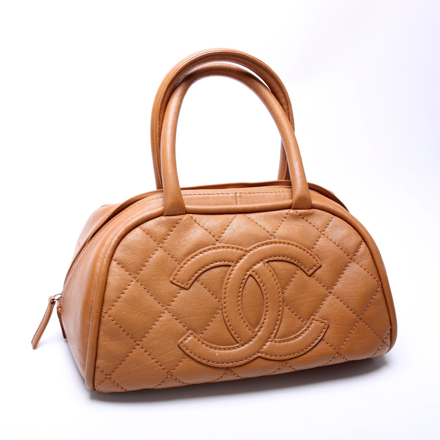 Chanel CC Bowling Quilted Lambskin 10M Bag