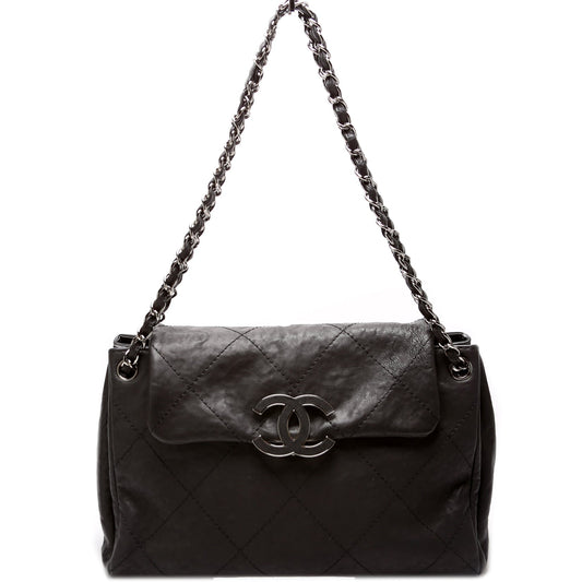 Chanel Hamptons CC Accordion Flap Tote Calfskin 15M Bag