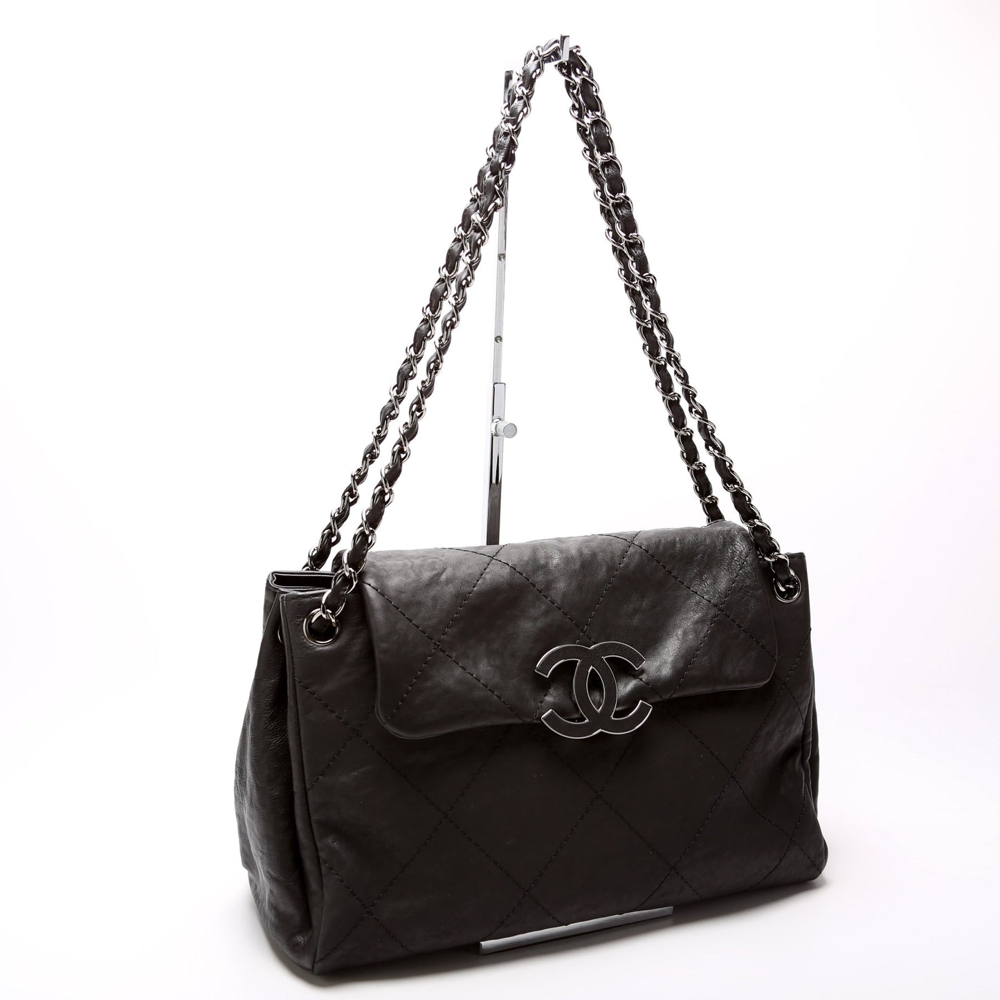 Chanel Hamptons CC Accordion Flap Tote Calfskin 15M Bag