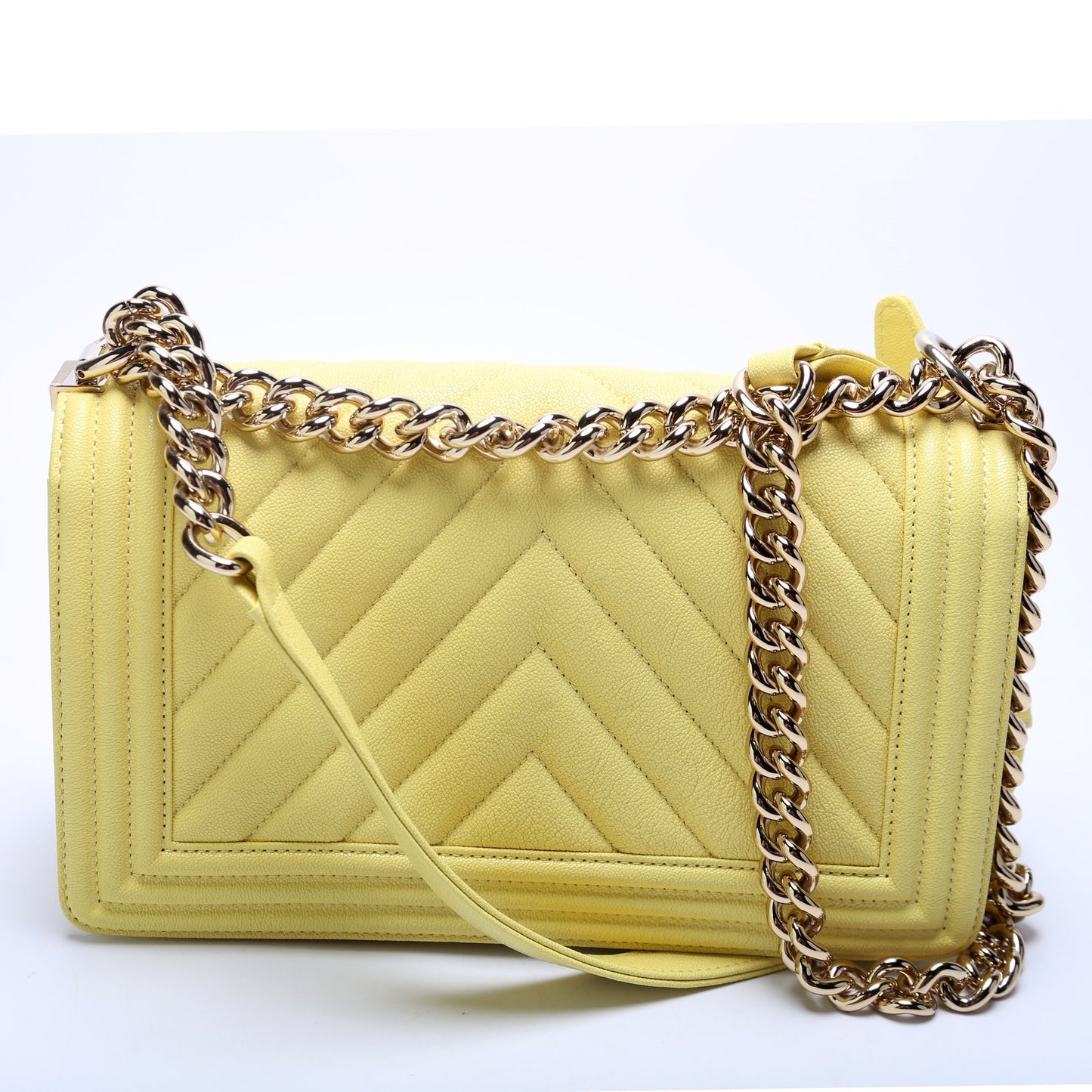 Chanel Boy Flap Medum Chevron Caviar
