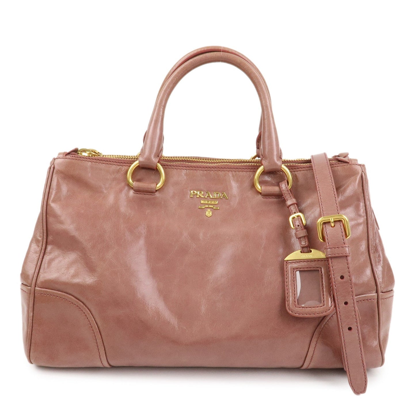 PRADA Leather 2Way Hand Bag Shoulder Bag Pink BN2324