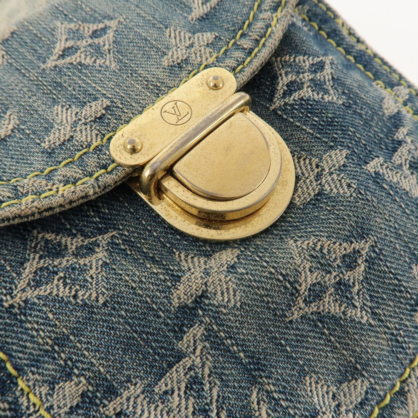 Louis Vuitton Monogram Denim Camera Bag Shoulder Bag Blue M95348