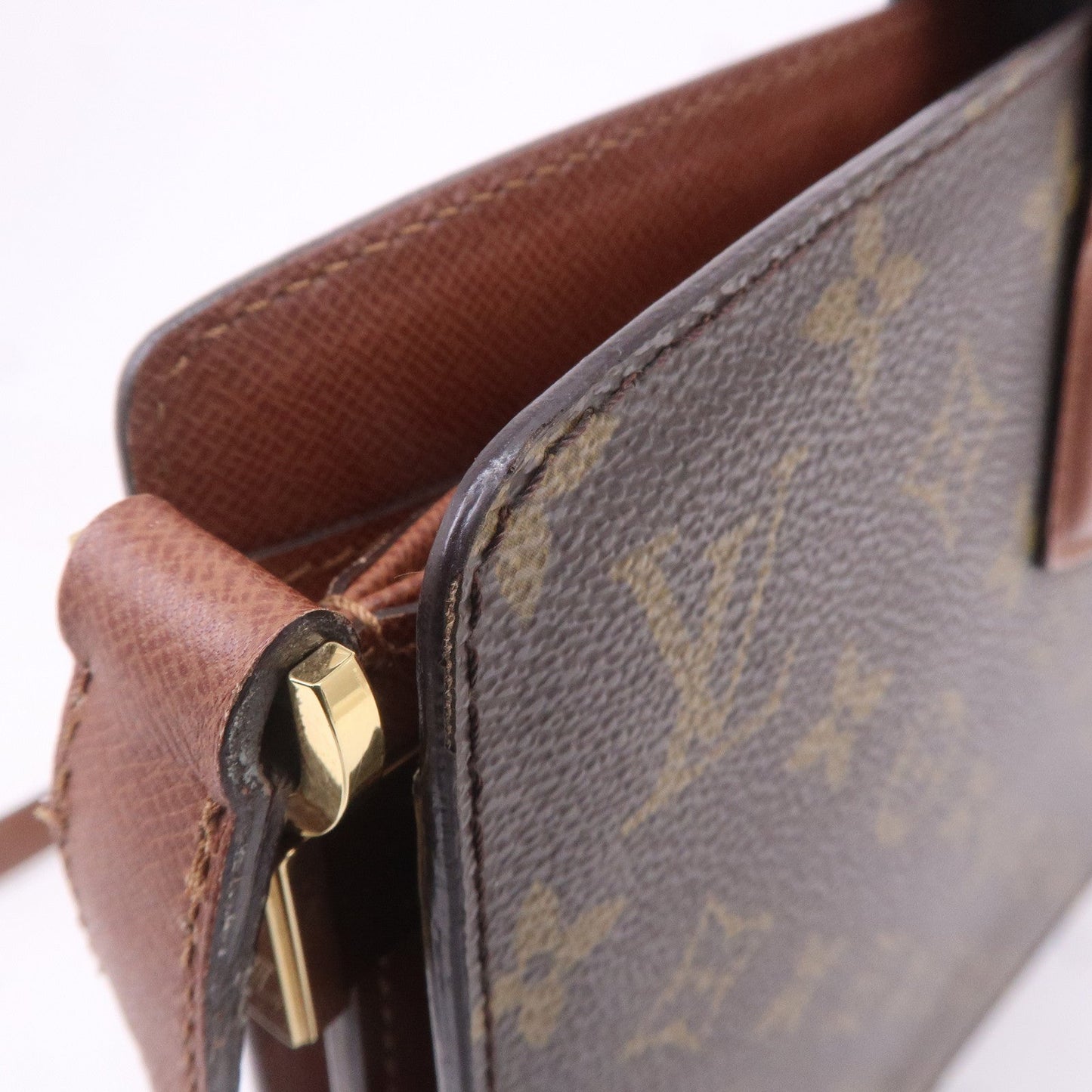 Louis Vuitton Monogram Courcelles Shoulder Bag Brown M51375
