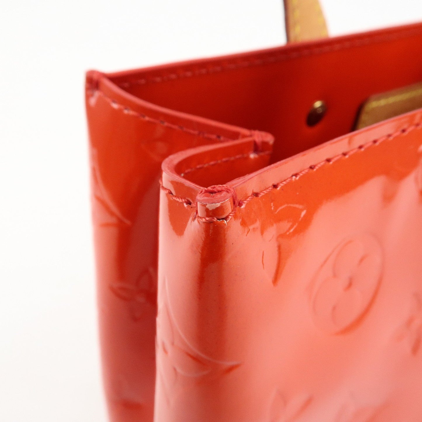 Louis Vuitton Monogram Vernis Lead PM Hand Bag Rouge M91088