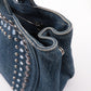 Prada Denim Bijou Canapa Mini Canvas 2Way Hand Bag Blue 1BG439