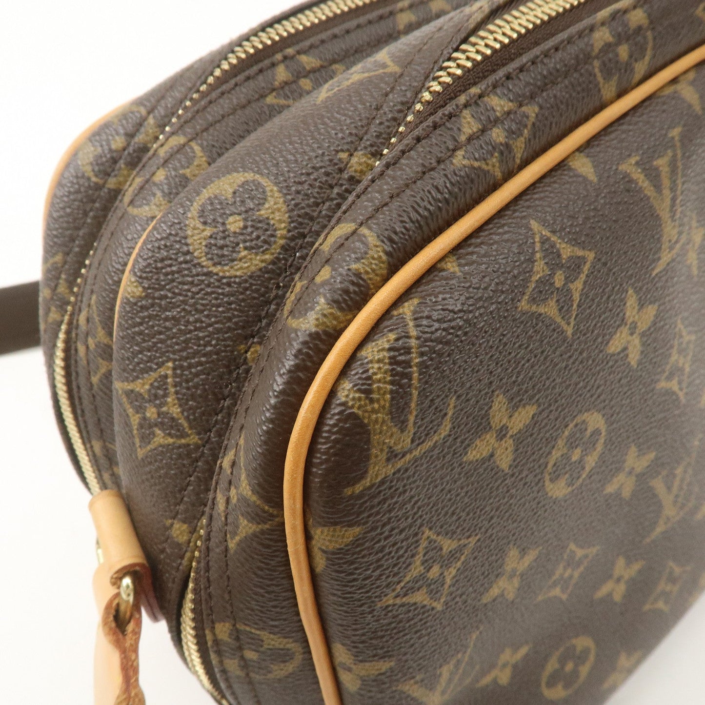 Louis Vuitton Monogram Reporter PM Shoulder Bag Brown M45254