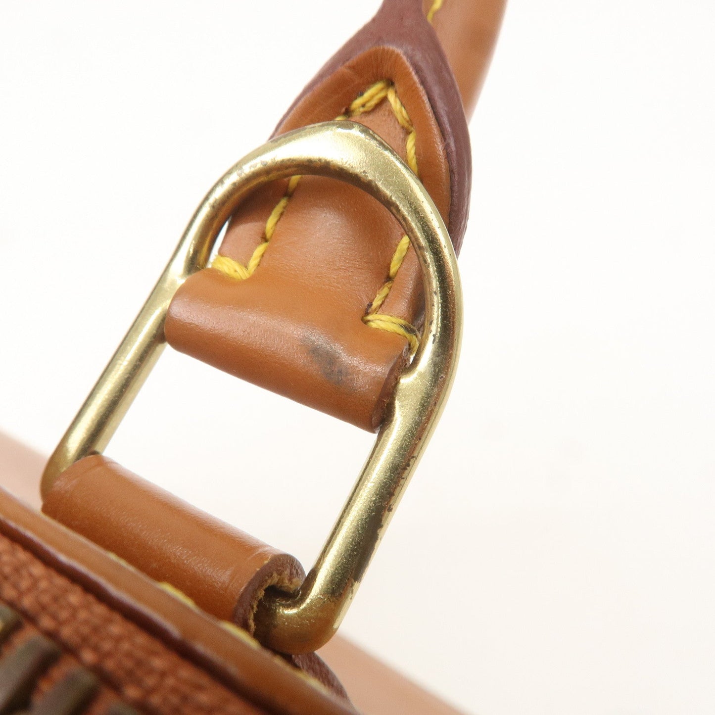 Louis Vuitton Epi Leather Alma Hand Bag Zipang Gold M52148