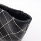 CHANEL Wild Stich Matelasse Leather Tote Bag Black