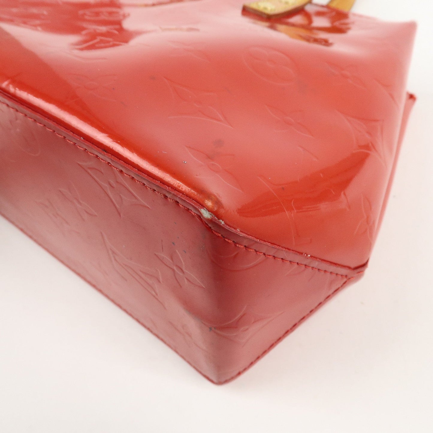 Louis Vuitton Monogram Vernis Lead PM Hand Bag Rouge M91088