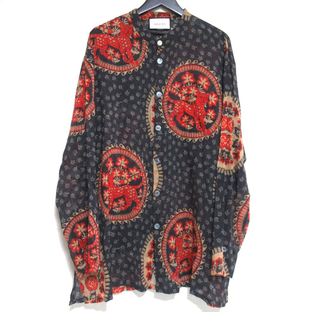 Gucci Allover Print Sheer Shirt