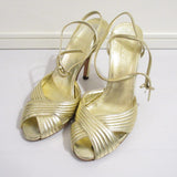 Gucci Cross Design High Heel Sandals