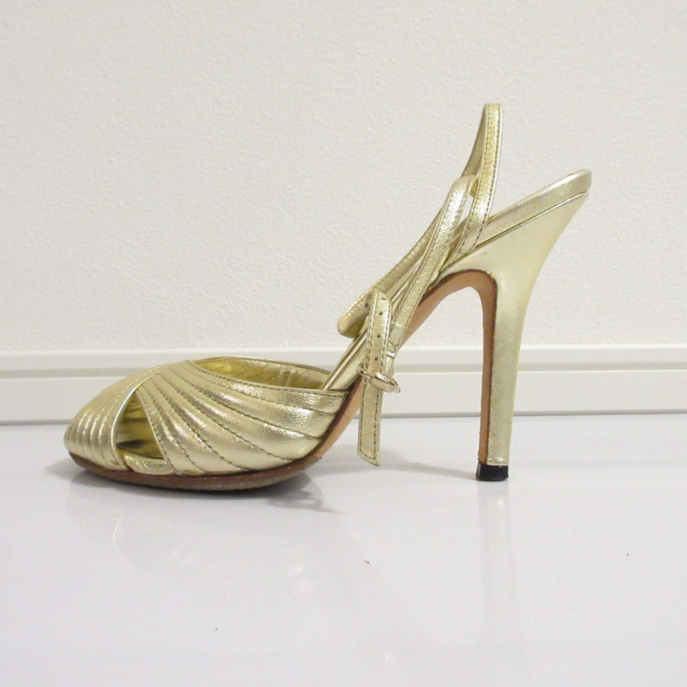 Gucci Cross Design High Heel Sandals
