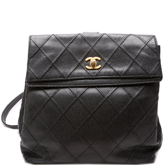 Chanel CC Square Quilted   Backpack 6M Bag