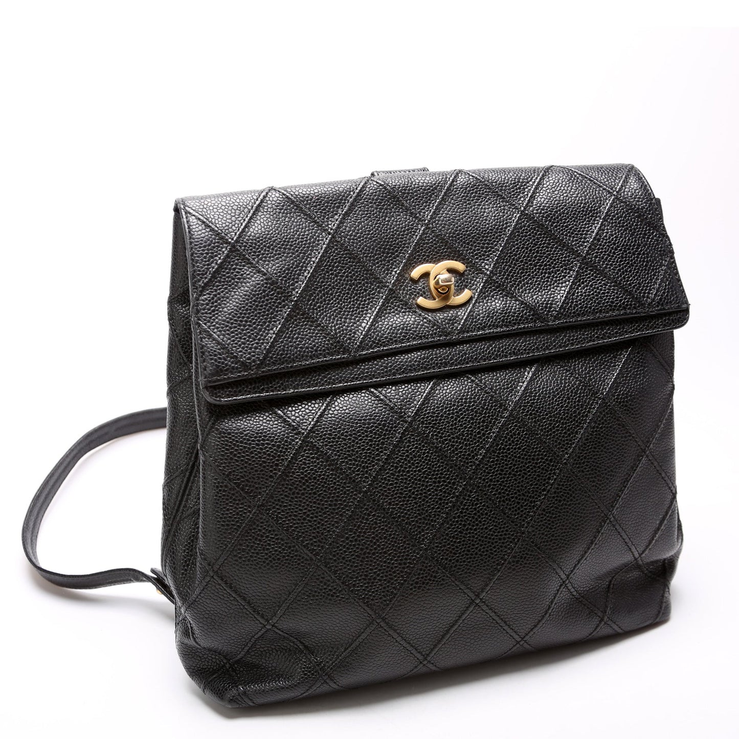 Chanel CC Square Quilted   Backpack 6M Bag