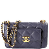 Chanel Pocket Twins Clutch On Chain Small Caviar Bag