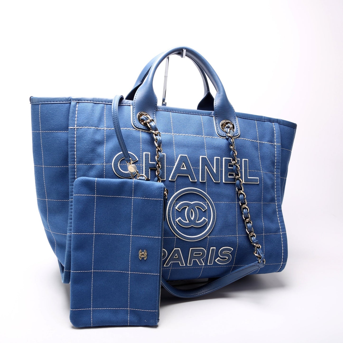 Chanel Deauville Canvas Large Tote RFID Bag
