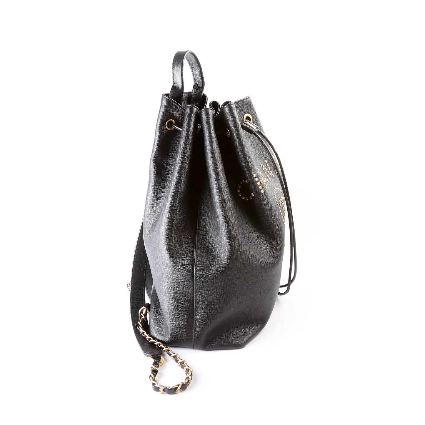 Chanel Deauville Studded Backpack Caviar 28M Bag