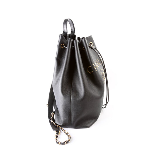 Chanel Deauville Studded Backpack Caviar 28M Bag