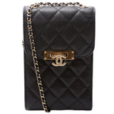 Chanel Golden Class Phone Holder Caviar 22M Bag