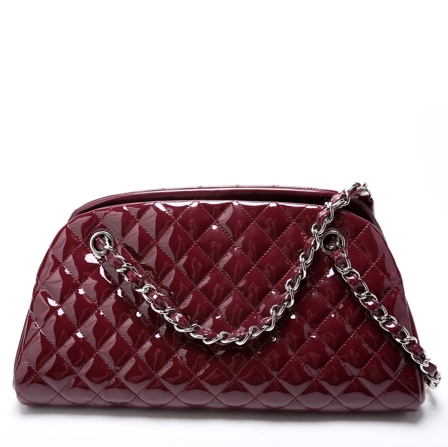Chanel Just Mademoiselle Medium Bowling Patent 15M Bag