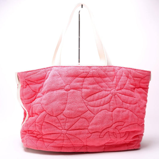 Chanel CC Terry Cotton Camellia Beach Tote Bag
