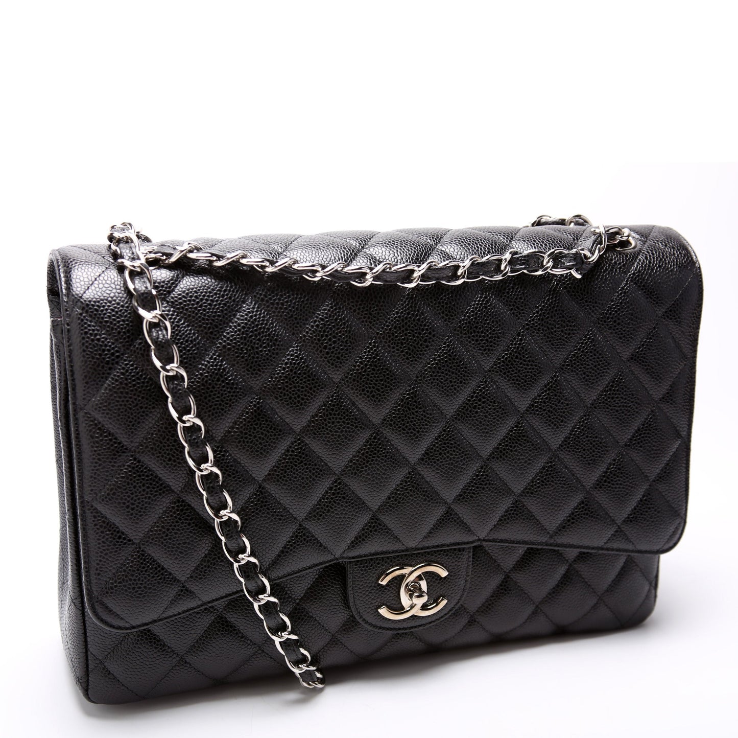 Chanel Classic Flap Maxi Caviar 14-16M Bag