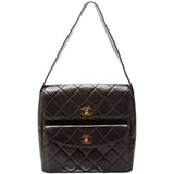 Chanel Double Turnlock   Shoulder Lambskin Bag