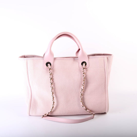 Chanel Deauville Small W/Pouch Mixed Fibers Bag