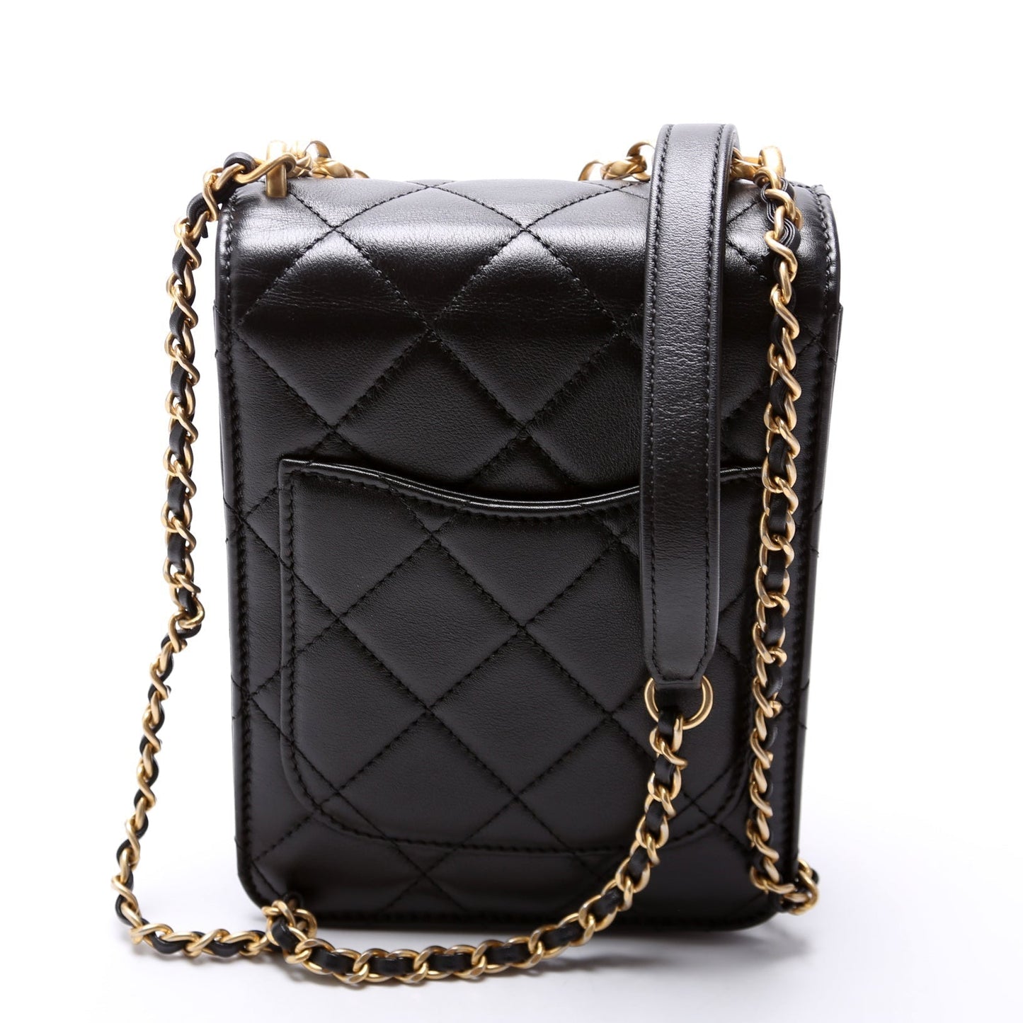 Chanel North South Flap Pearl/Resin CC Quilted Lambskin 30M Bag