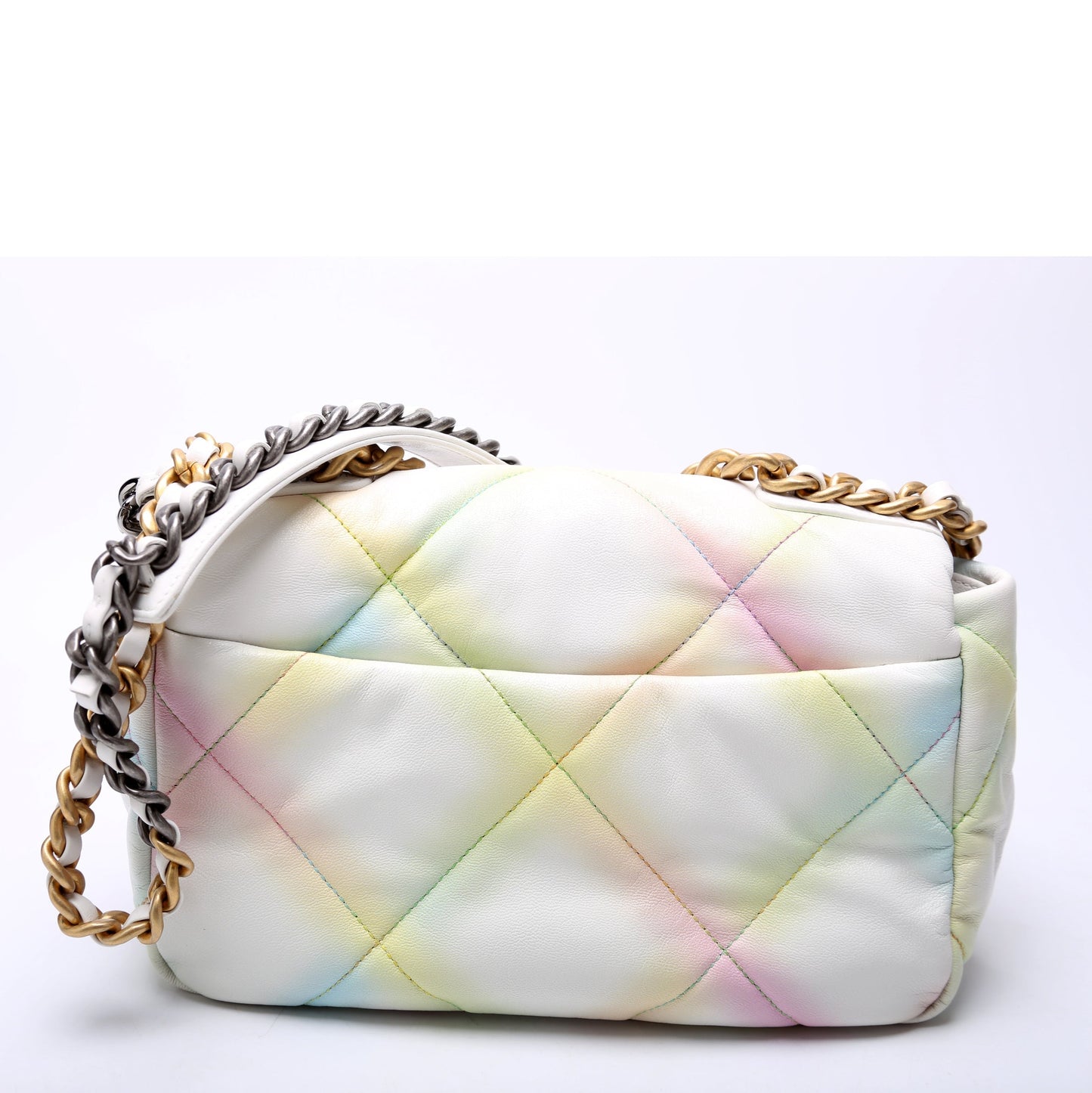 Chanel Quilted Goatskin 19 Medium Flap Multicolor RFID Bag