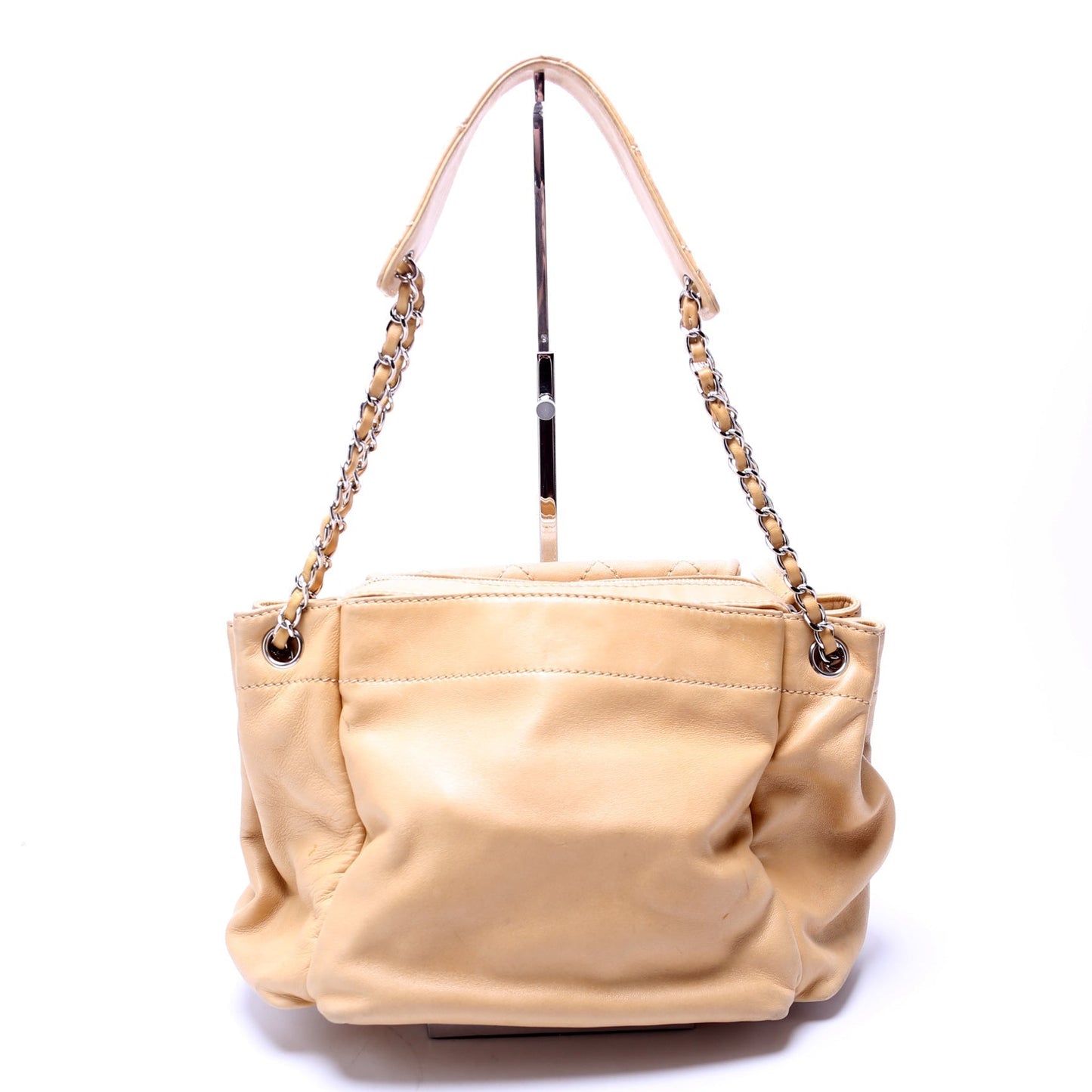 Chanel CC Pocket Accordion Shoulder Lambskin 10M Tan Bag