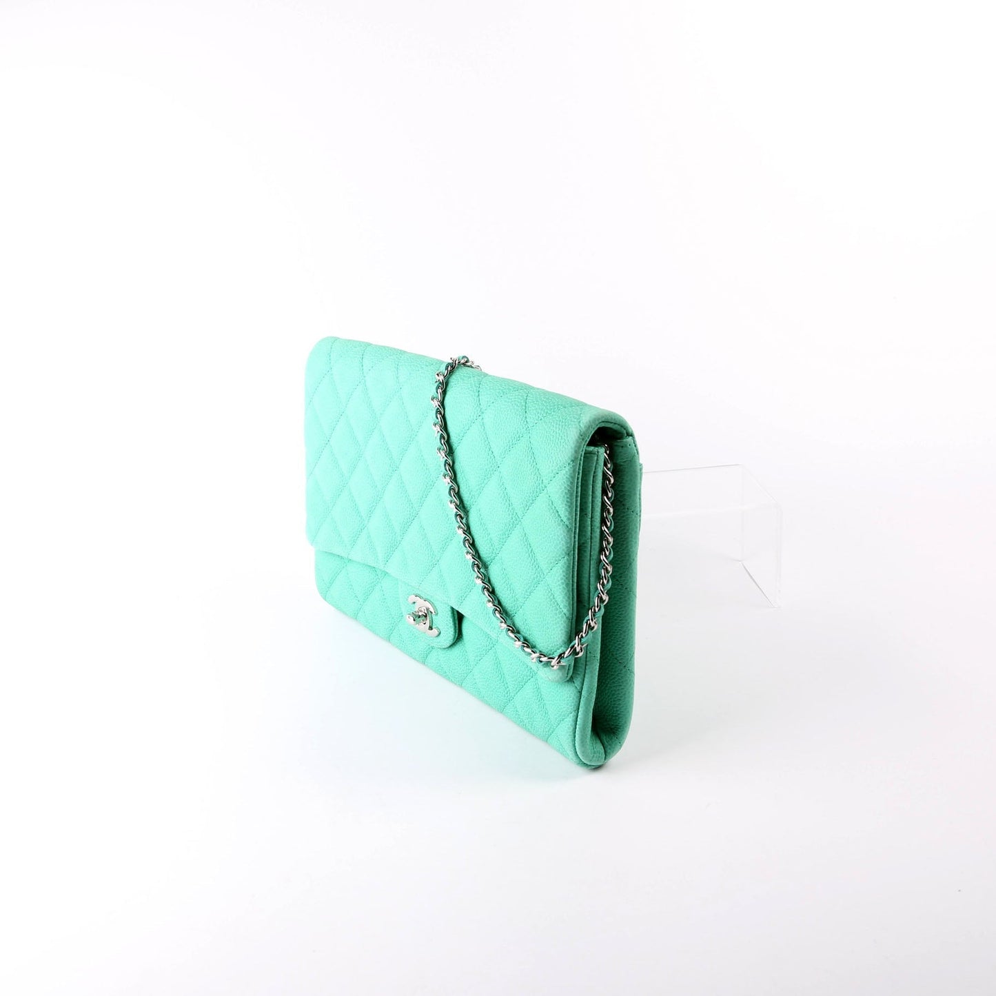 Chanel Classic Flap Clutch W/Chain Caviar 17M Bag
