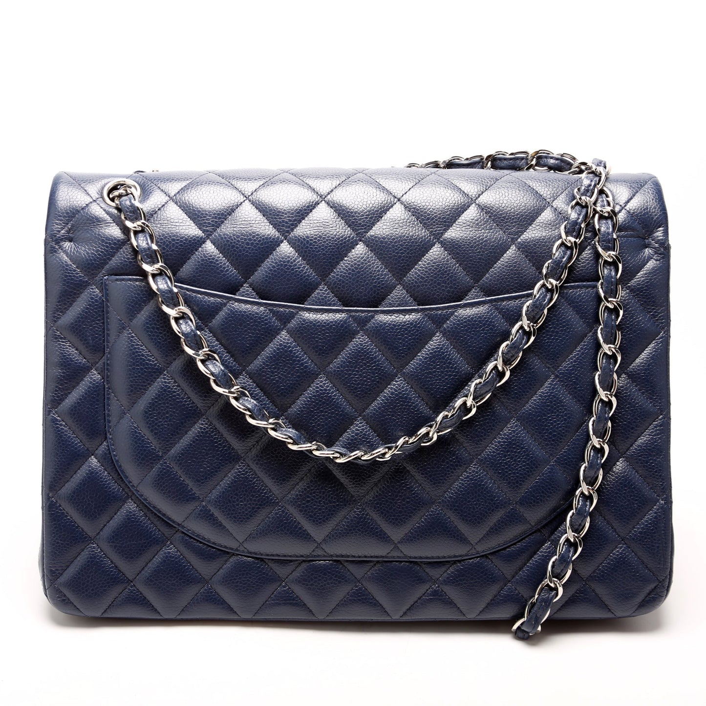 Chanel Classic Flap Maxi Caviar 14-16M Navy Bag
