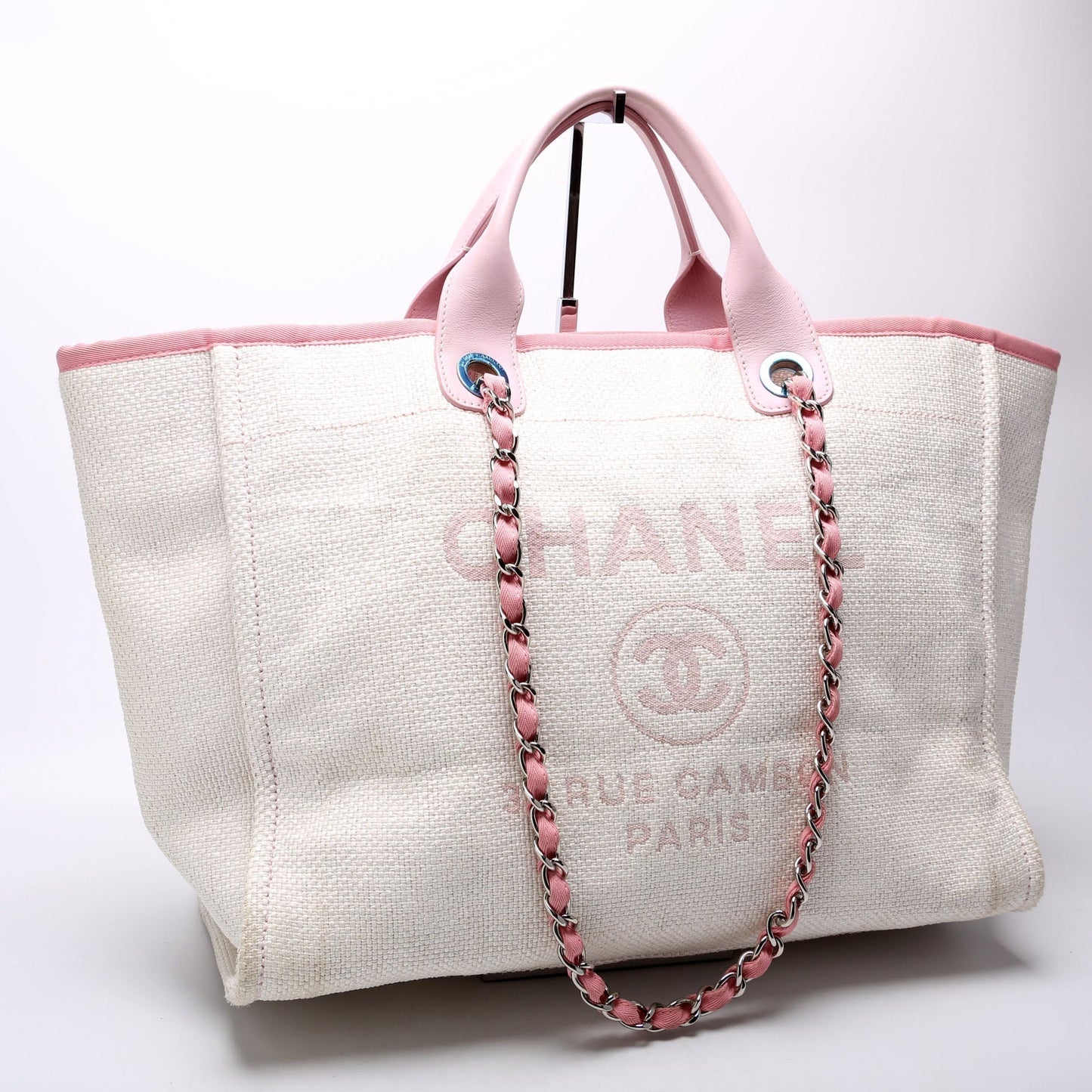 Chanel Deauville Medium Mixed Fibers 21M Pink Bag