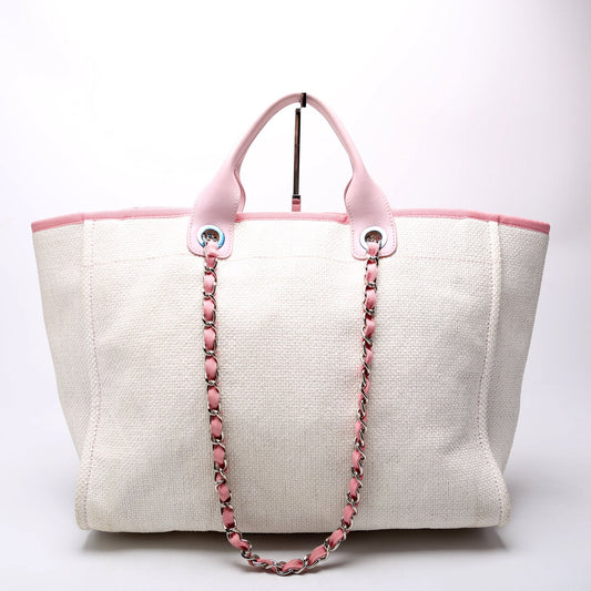 Chanel Deauville Medium Mixed Fibers 21M Pink Bag