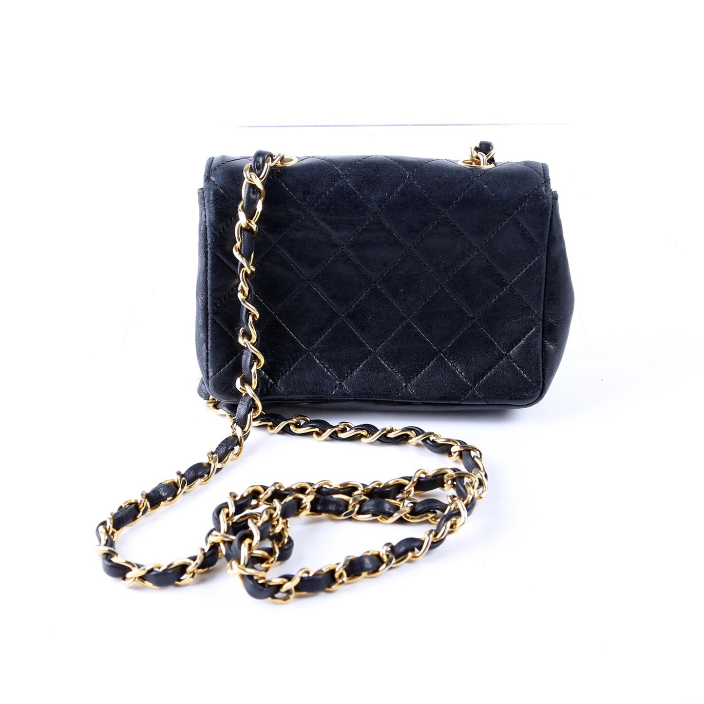 Chanel CC Quilted Lambskin Extra Mini Flap 1M   Black Bag