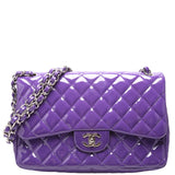 Chanel Classic Flap Jumbo Patent 21M Purple Bag