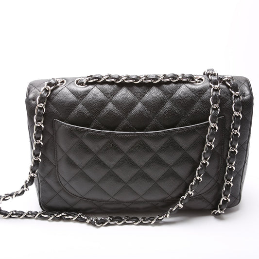 Chanel Classic Flap Jumbo Caviar 10-13M Black Bag