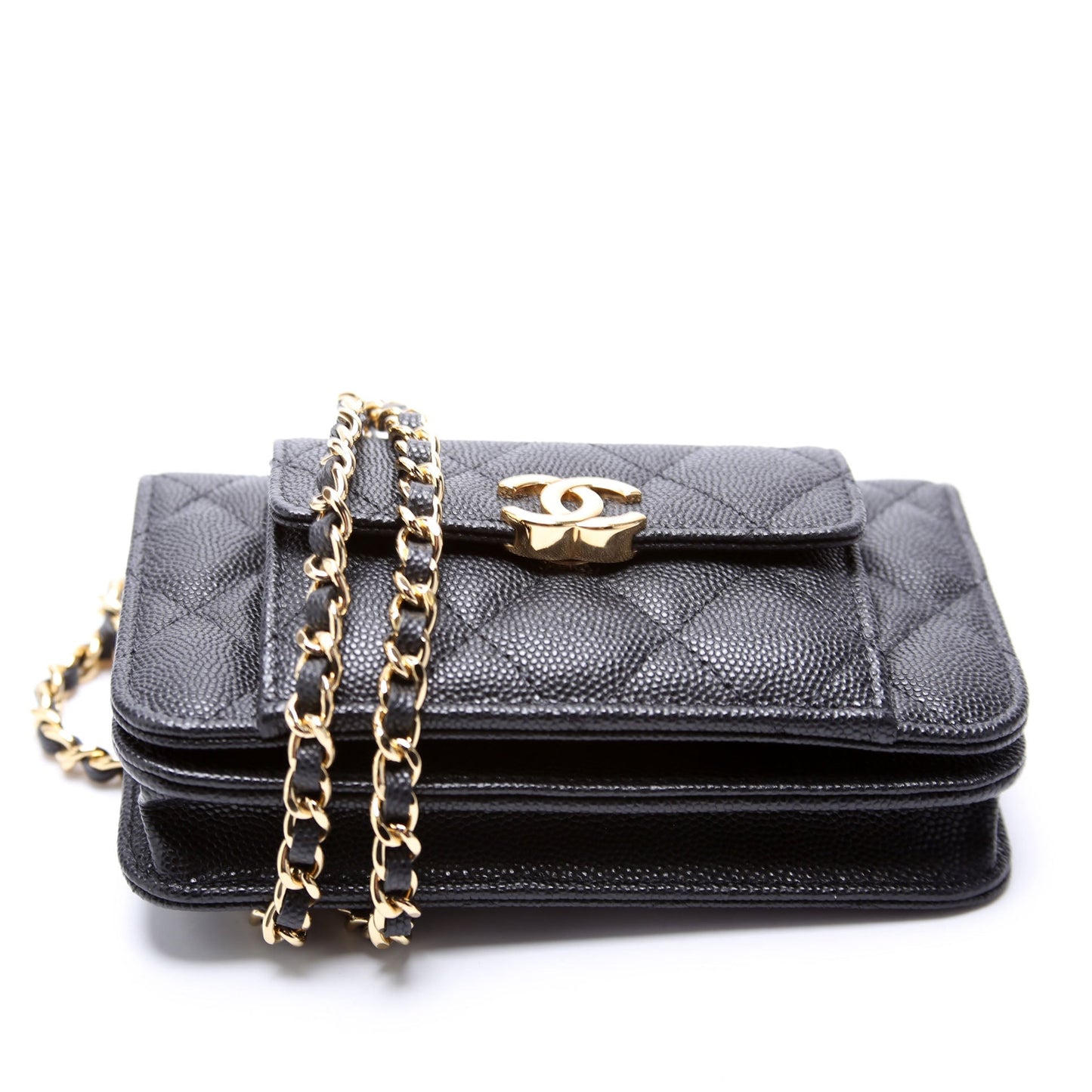 Chanel Pocket Twins Clutch on Chain Small Caviar Bag