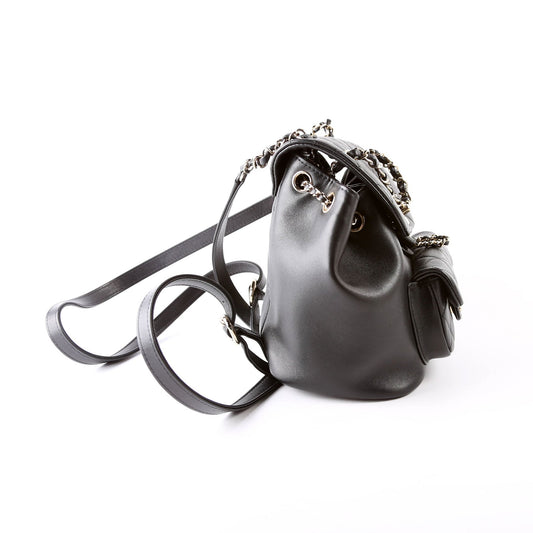 Chanel Duma Backpack Small Lambskin RFID Black Bag