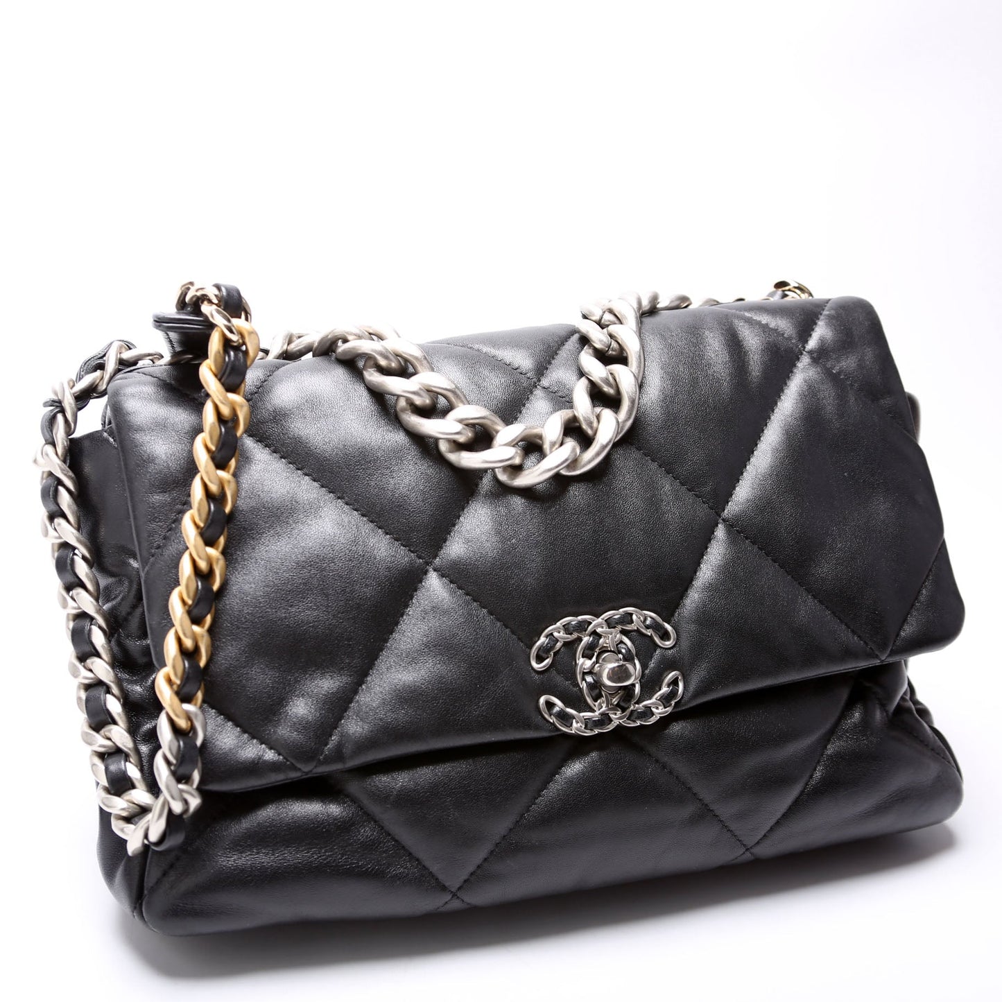 Chanel Quilted Goatskin 19 Large Flap RFID Black Bag