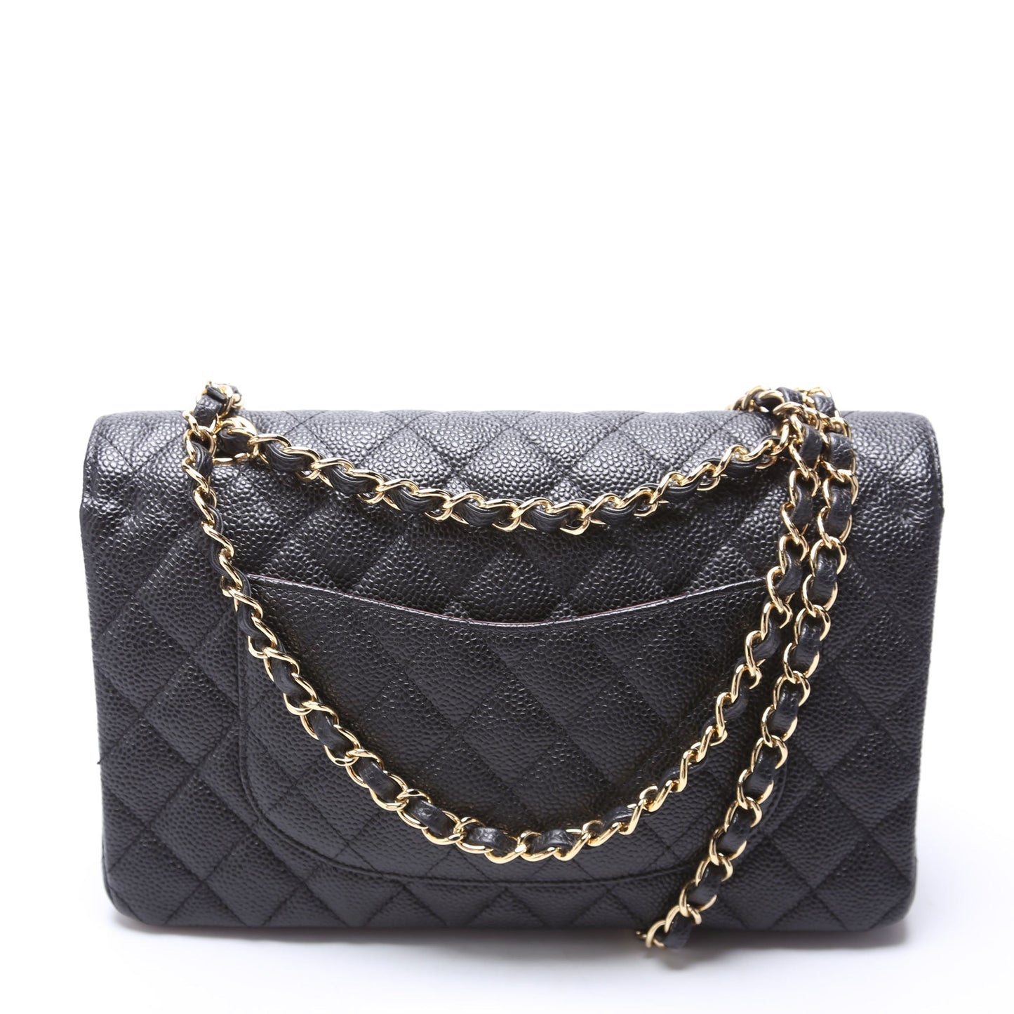 Chanel Classic Flap Medium Caviar 14-16M Black Bag
